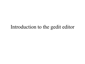 Introduction to the gedit editor