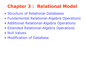 Chapter 3 - Relational Model