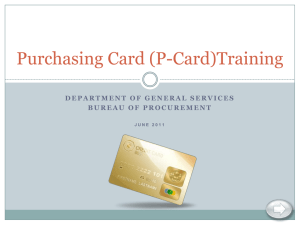 Purchasing Card Training - Pennsylvania: Purchasing