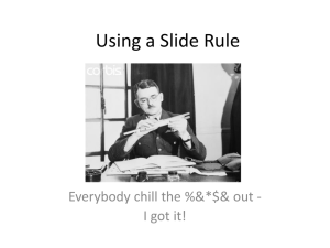Practical Guide to Using a Slide Rule