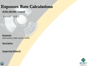 Exposure Rate Calculations
