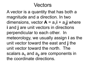 Vectors and Advection