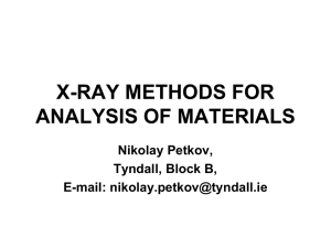 x-ray methods for analysis of materials