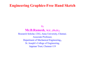 Engineering Graphics-Free Hand sketch Presentation