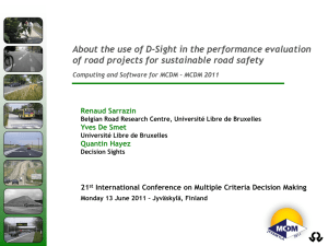 Using D-Sight for the evaluation of sustainable road