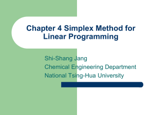 Simplex Method for Linear Programming