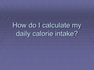 What is my calorie intake for my ideal body weight?