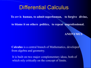 differential calculus - EngineeringDuniya.com