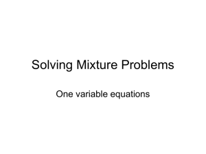 Solving Mixtures - Mt. SAC Faculty Directory