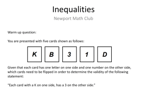 Inequalities - Newport Math Club
