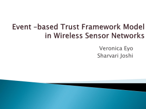 Event –based Trust Framework model in wireless sensor networks