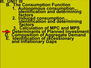 Determinants of planned investment