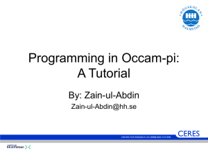 Programming in occam-pi -