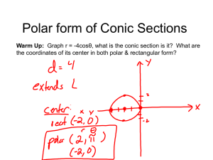 Polar form of Conic Sections