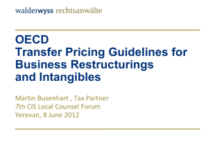 transfer pricing of business restructuring - RULG