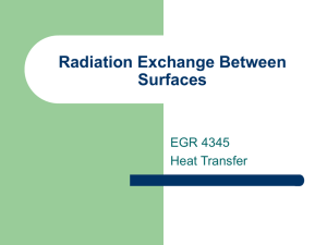 Lesson 28 Radiation Exchange Between Surfaces