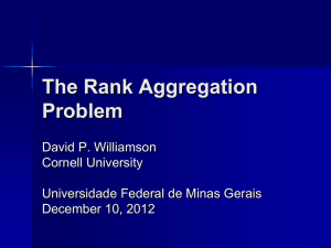 Rank aggregation - Cornell University