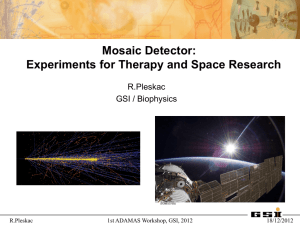 Mosaic Detector: Experiments for Therapy and Space Research