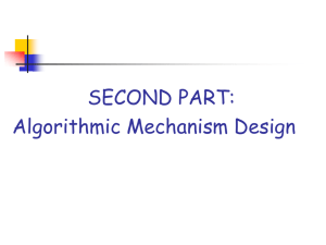 Slides: Algorithmic mechanism design.