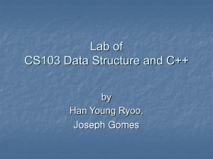 CS103-31 Lab of Data Structure and C++