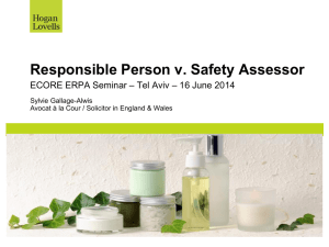 Responsible Person v. Safety Assessor