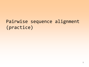 Pairwise Alignment Practice