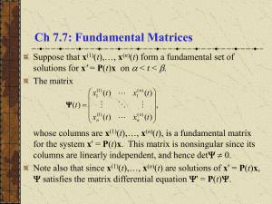 Fundamental Matrices