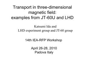 Transport in three-dimensional magnetic field