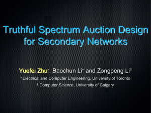 Truthful Spectrum Auction Design for Secondary Networks