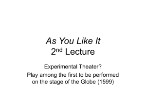 As You Like It 2nd Lecture