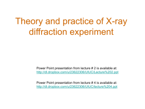 Powerpoint for Diffraction Experiment