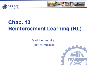 Chap. 13 Reinforcement Learning (RL)