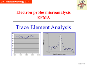 Electron probe microanalysis EPMA