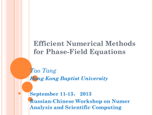On Efficient Numerical Methods for Phase Field equations