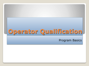 Operator Qualification - Colonial Pipeline Company