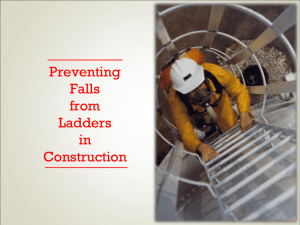 Preventing Falls from Ladders in Construction PowerPoint
