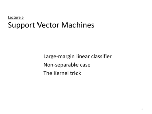 Lecture 5 Support Vector Machines