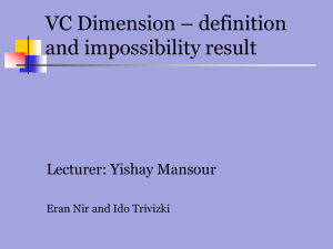 VC Dimension