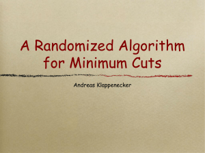 Slides Set 13: Minimum Cut