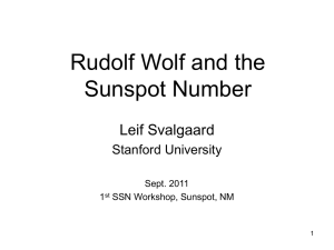 Rudolf Wolf and the Sunspot Number