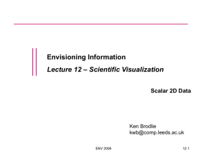 Lecture 12 - Scientific Visualization: Scalar 2D Data