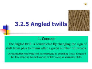 How to construct vertical angled twill