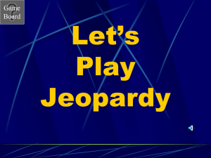 Customary and Metric Measurement Jeopardy