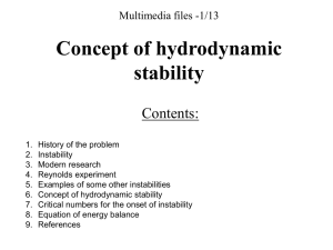 1. Concept of hydrodynamic stability