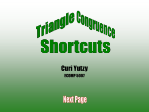 PP - Triangle Congruence Shortcuts