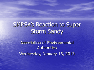 SMRSA`s Reaction to Super Storm Sandy