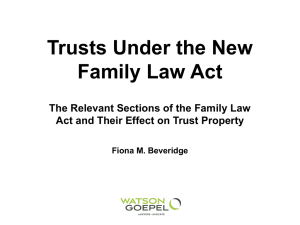 The new Family Law Act – Trusts