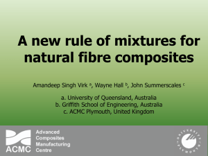 A new rule of mixtures for natural fibre composites