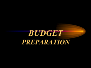 Preparation of Budget