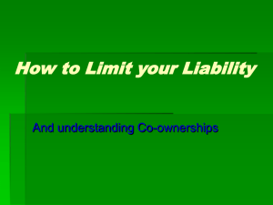 How to Limit your Liability